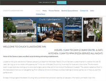 Tablet Screenshot of chuckslakeshoreinn.com